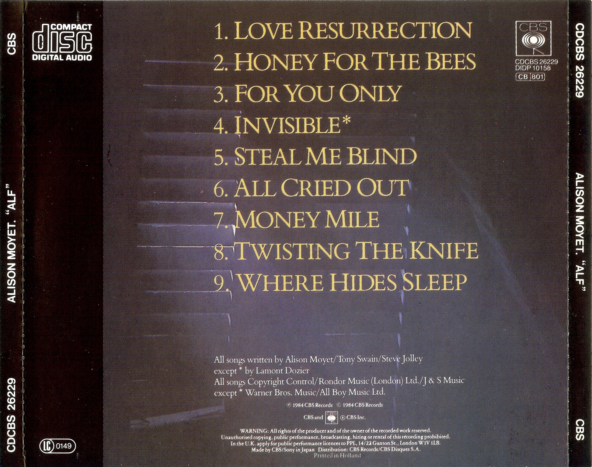 Alf — Alison Moyet back cover