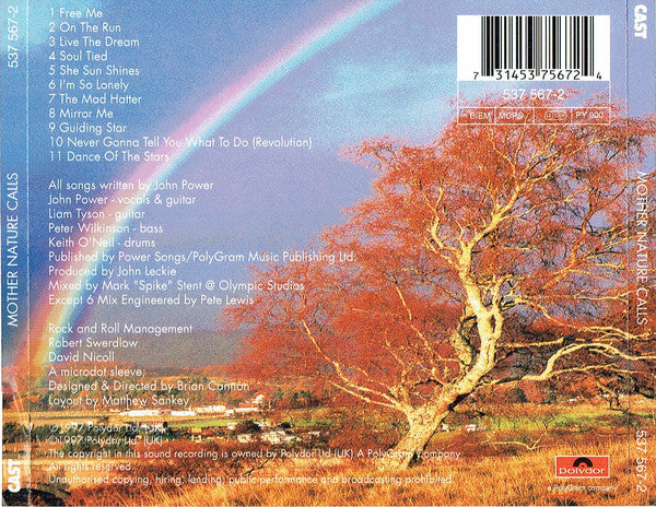 Mother Nature Calls — Cast back cover