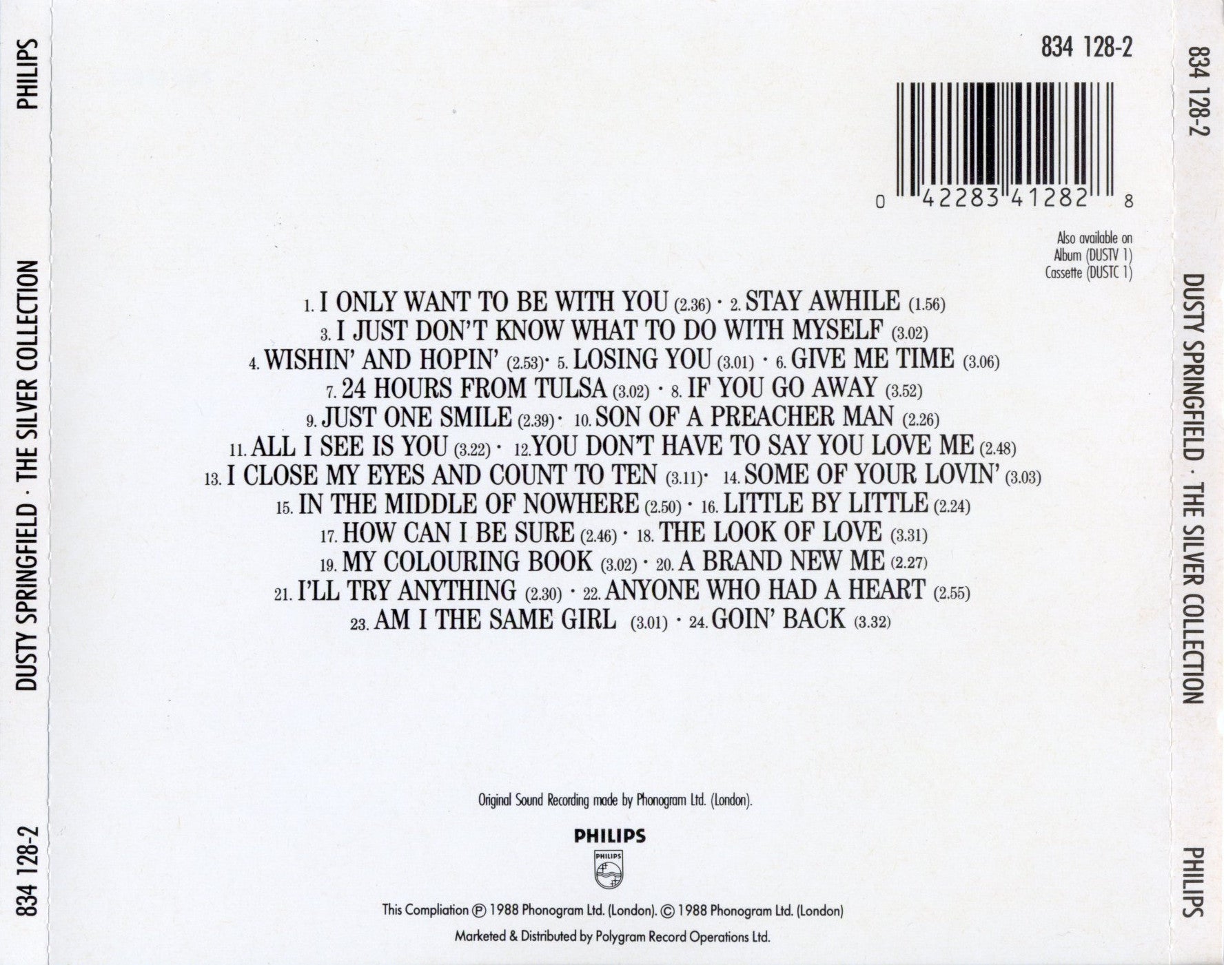 The Silver Collection [Philips] — Dusty Springfield back cover