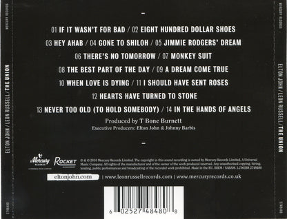 The Union — Elton John & Leon Russell back cover