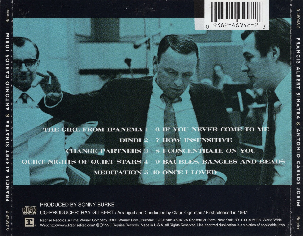 Francis Albert Sinatra & Antonio Carlos Jobim — Antonio Carlos Jobim/Frank Sinatra back cover