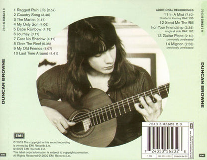 Duncan Browne — Duncan Browne back cover