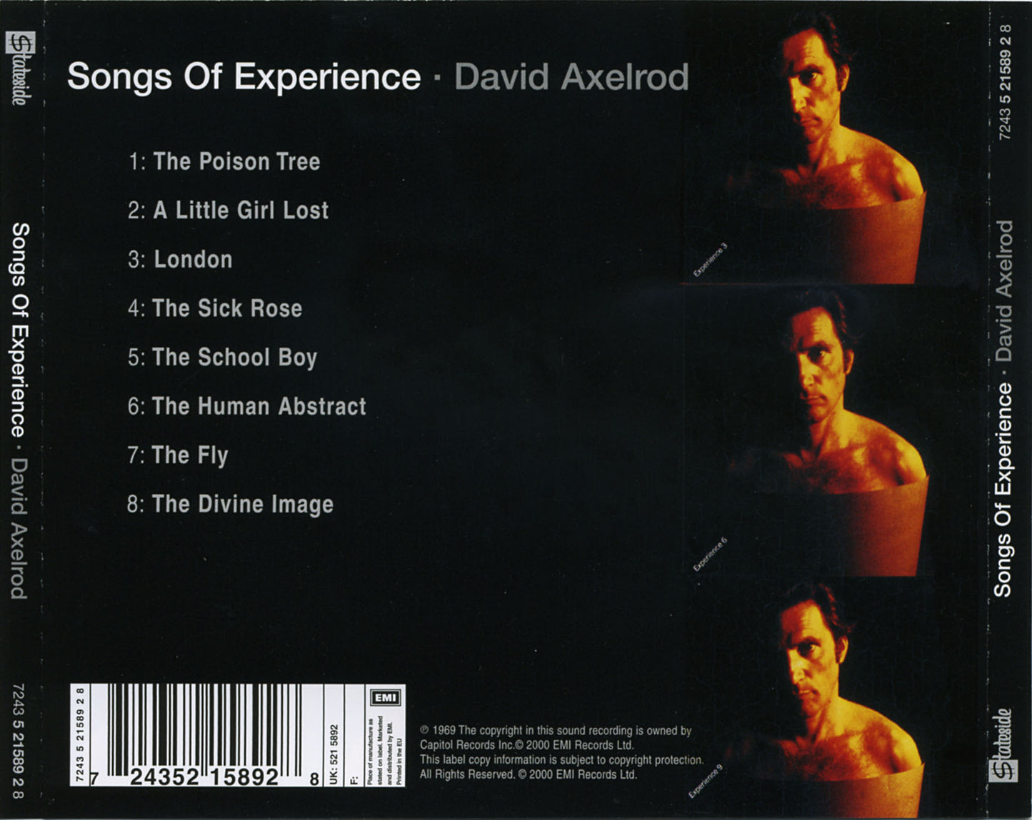 Songs of Experience — David Axelrod back cover