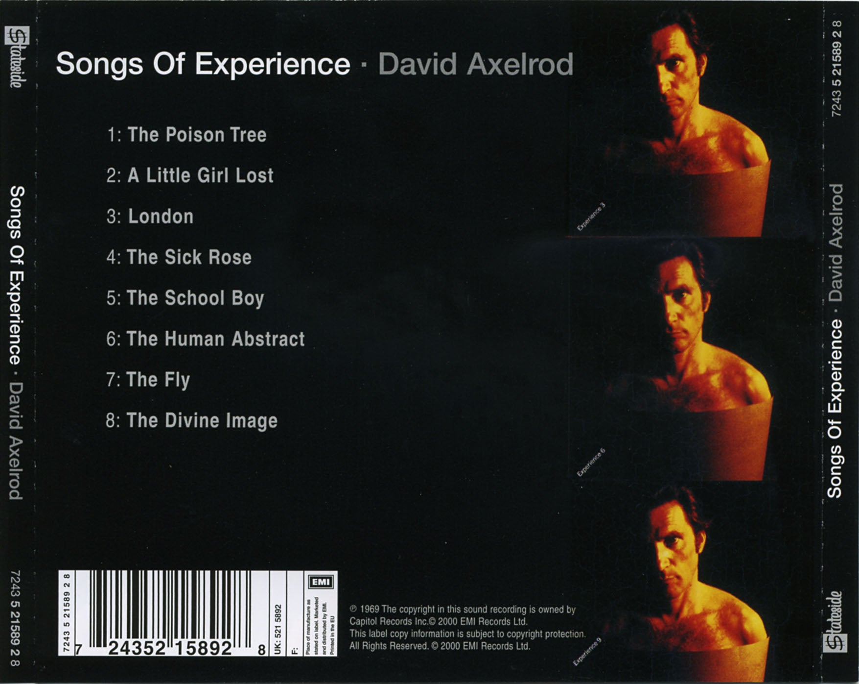 Songs of Experience — David Axelrod back cover