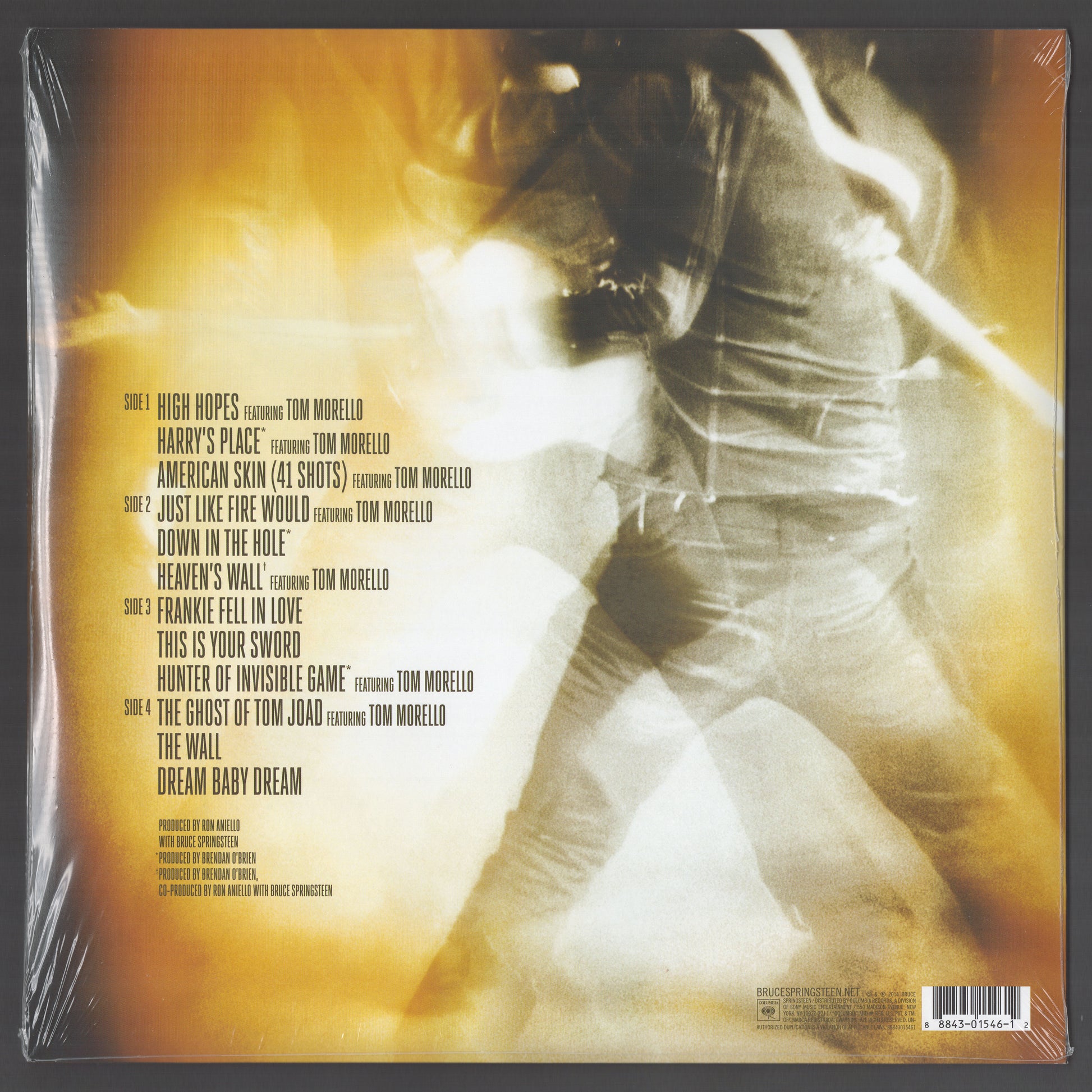 High Hopes — Bruce Springsteen back cover