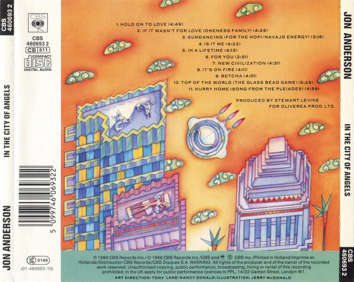 In the City of Angels — Jon Anderson back cover