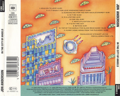 In the City of Angels — Jon Anderson back cover