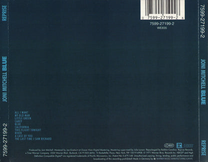Blue — Joni Mitchell back cover