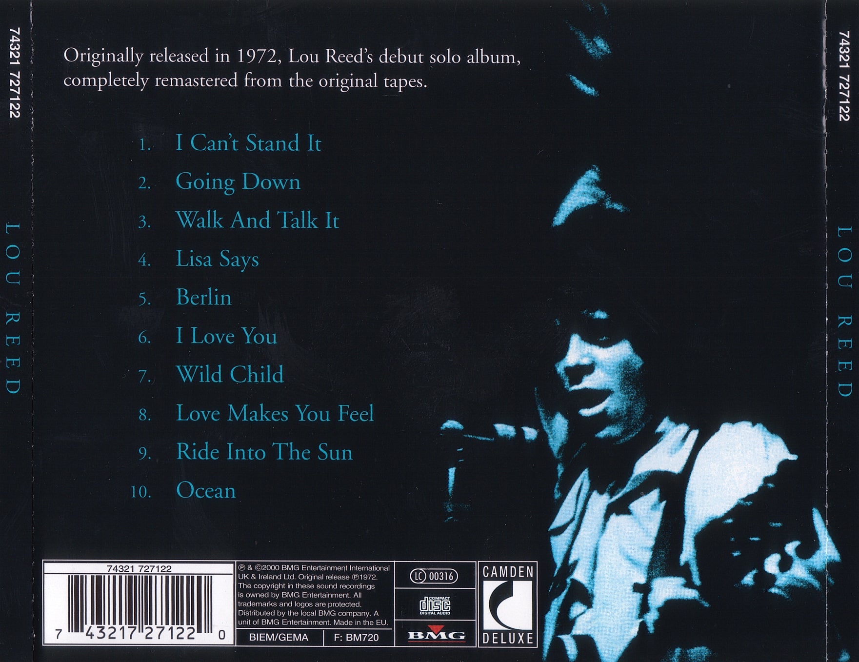 Berlin — Lou Reed back cover