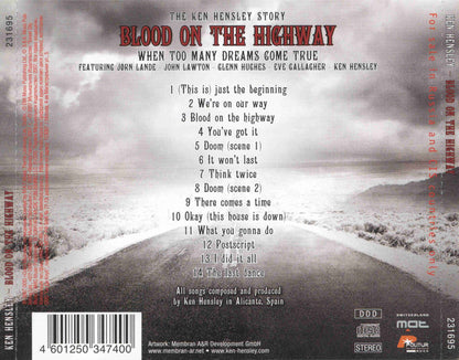 Blood On The Highway — Ken Hensley back cover