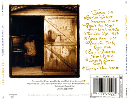 Painted Desert Serenade — Joshua Kadison back cover