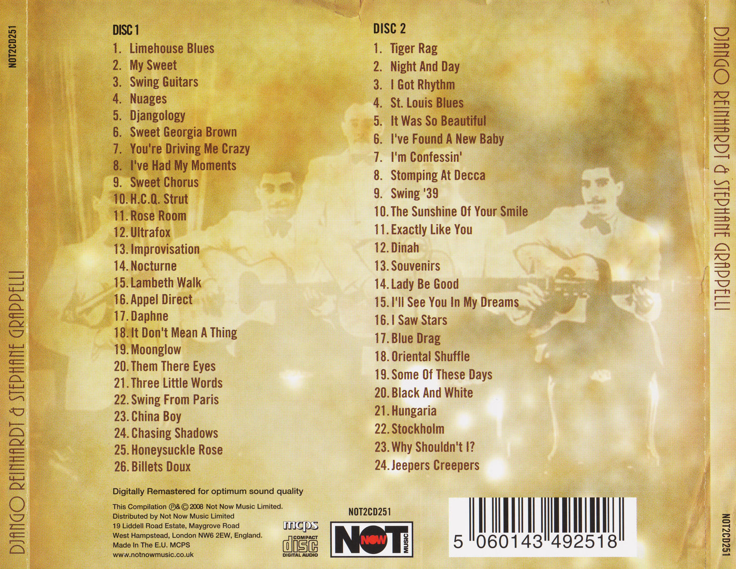 The Ultimate Collection — Django Reinhardt back cover