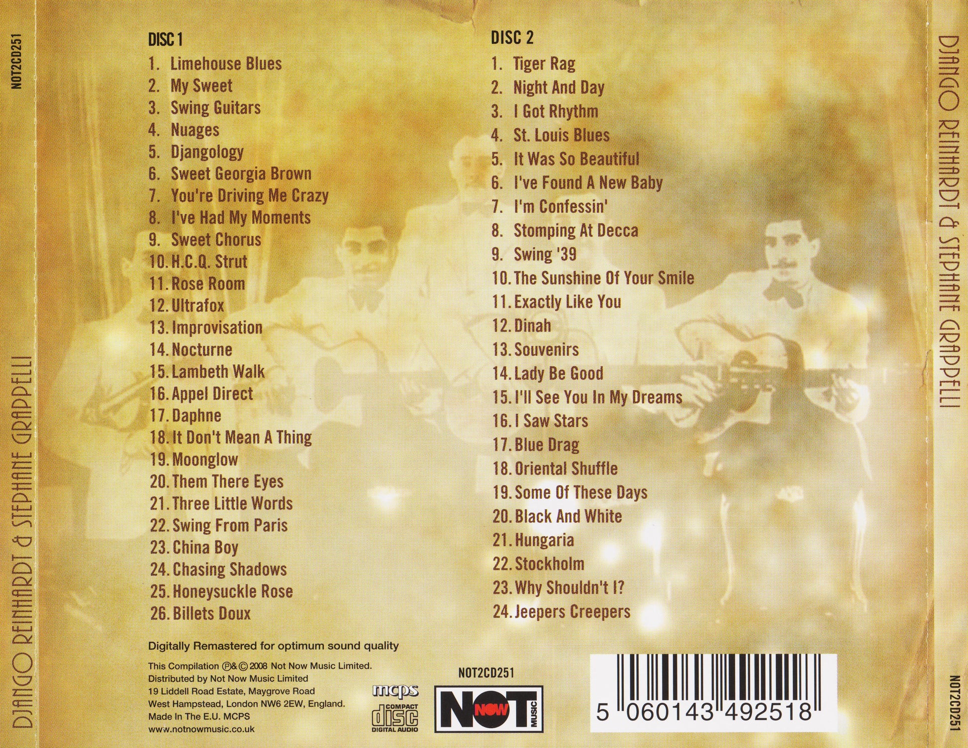 The Ultimate Collection — Django Reinhardt back cover