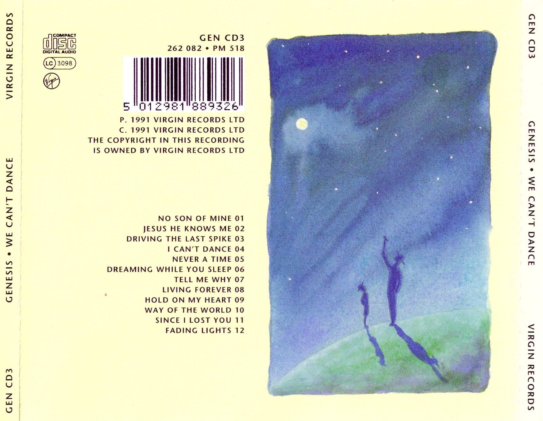 We Can't Dance — Genesis back cover