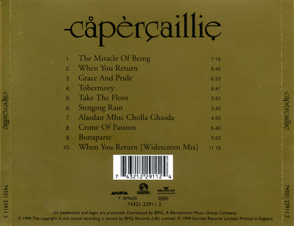 Capercaillie — Capercaillie back cover