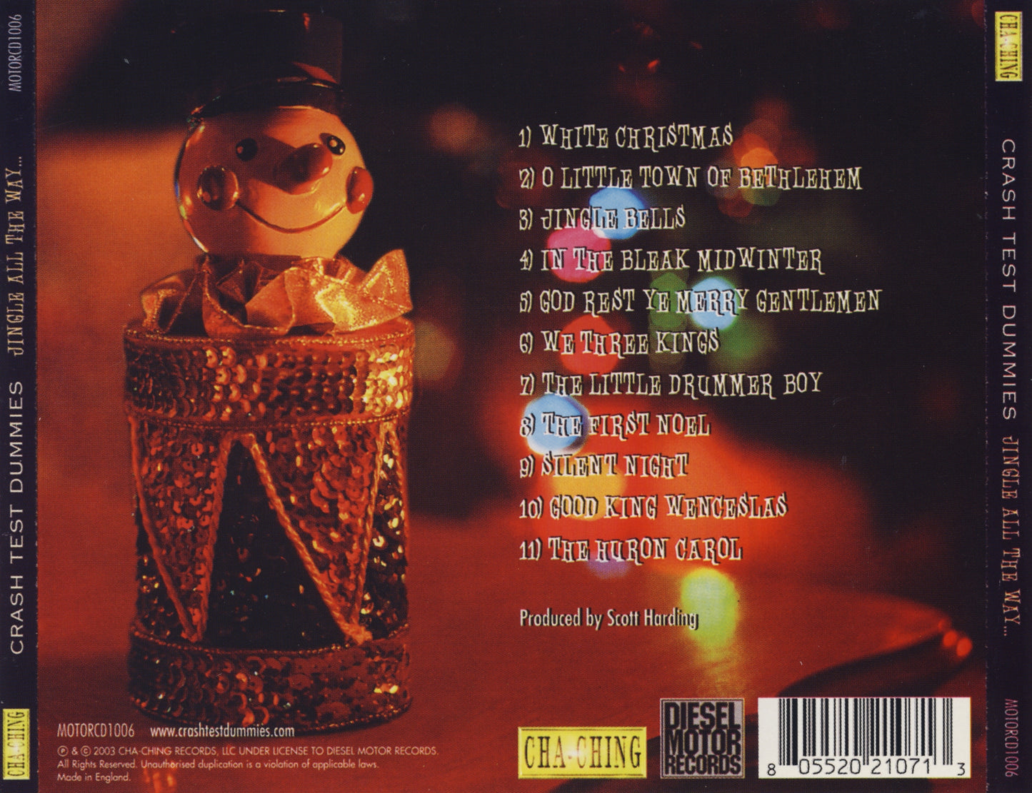 Jingle All the Way — Crash Test Dummies back cover