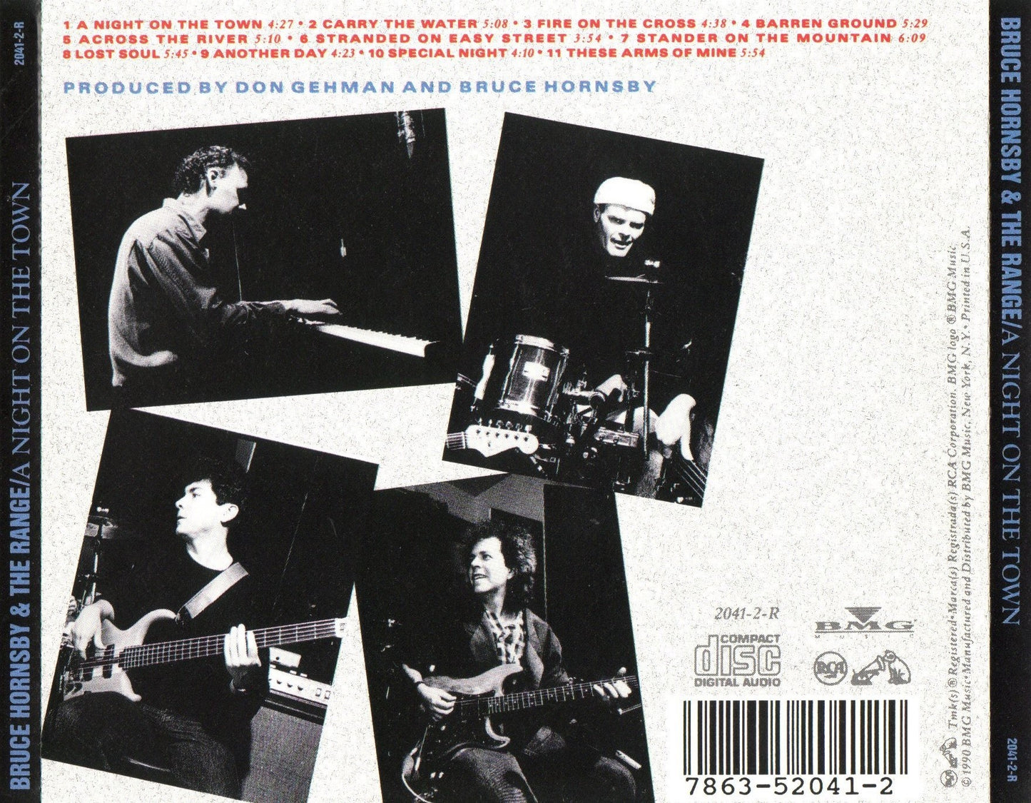 A Night on the Town — Bruce Hornsby & The Range back cover