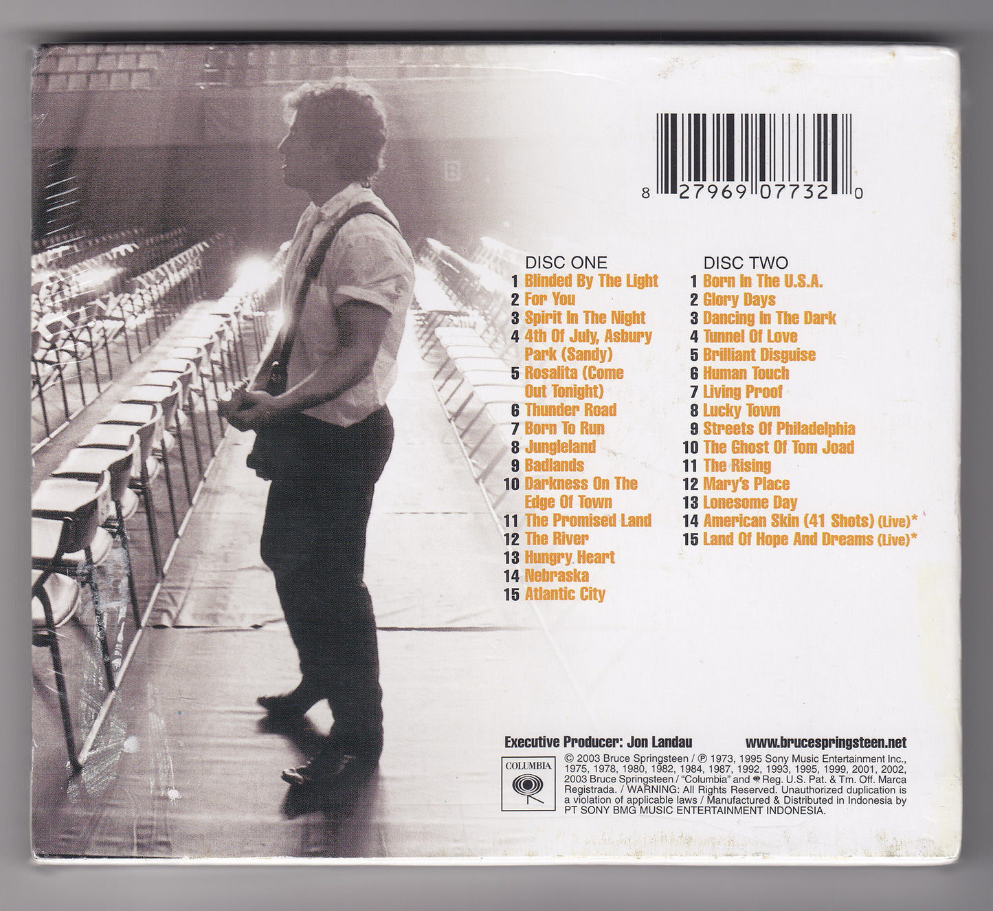 The River — Bruce Springsteen back cover