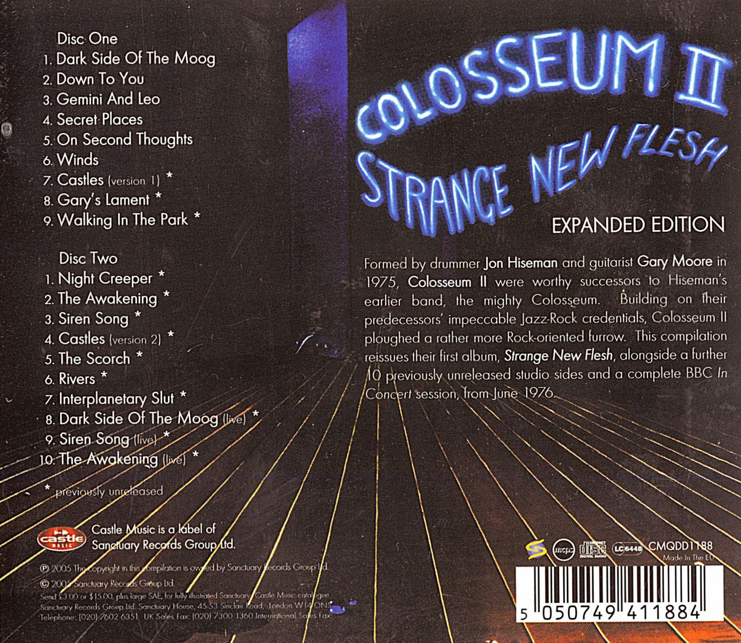Strange New Flesh [Expanded] — Colosseum II back cover