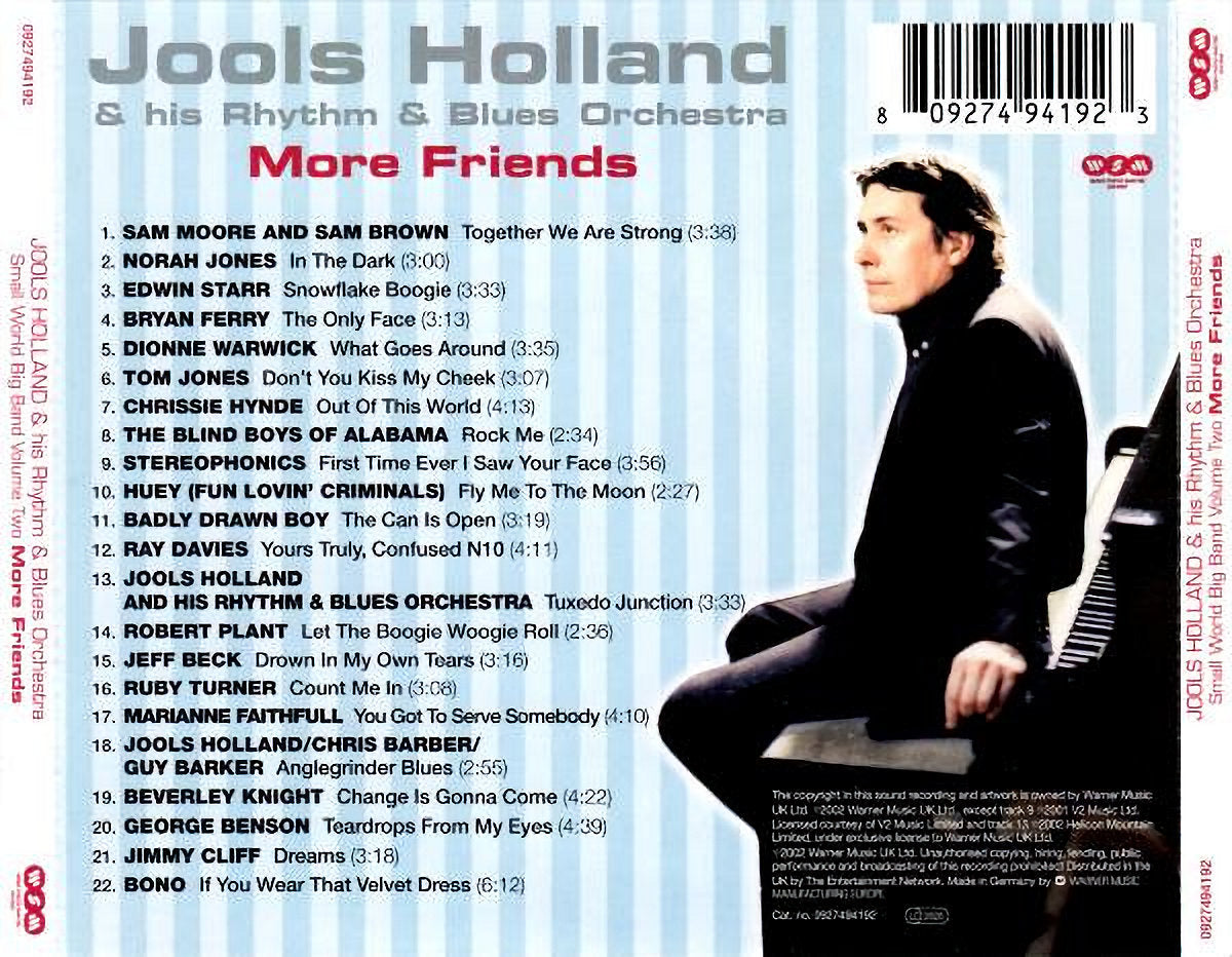 More Friends: Small World Big Band, Vol. 2 — Jools Holland back cover
