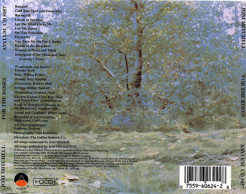 For the Roses — Joni Mitchell back cover