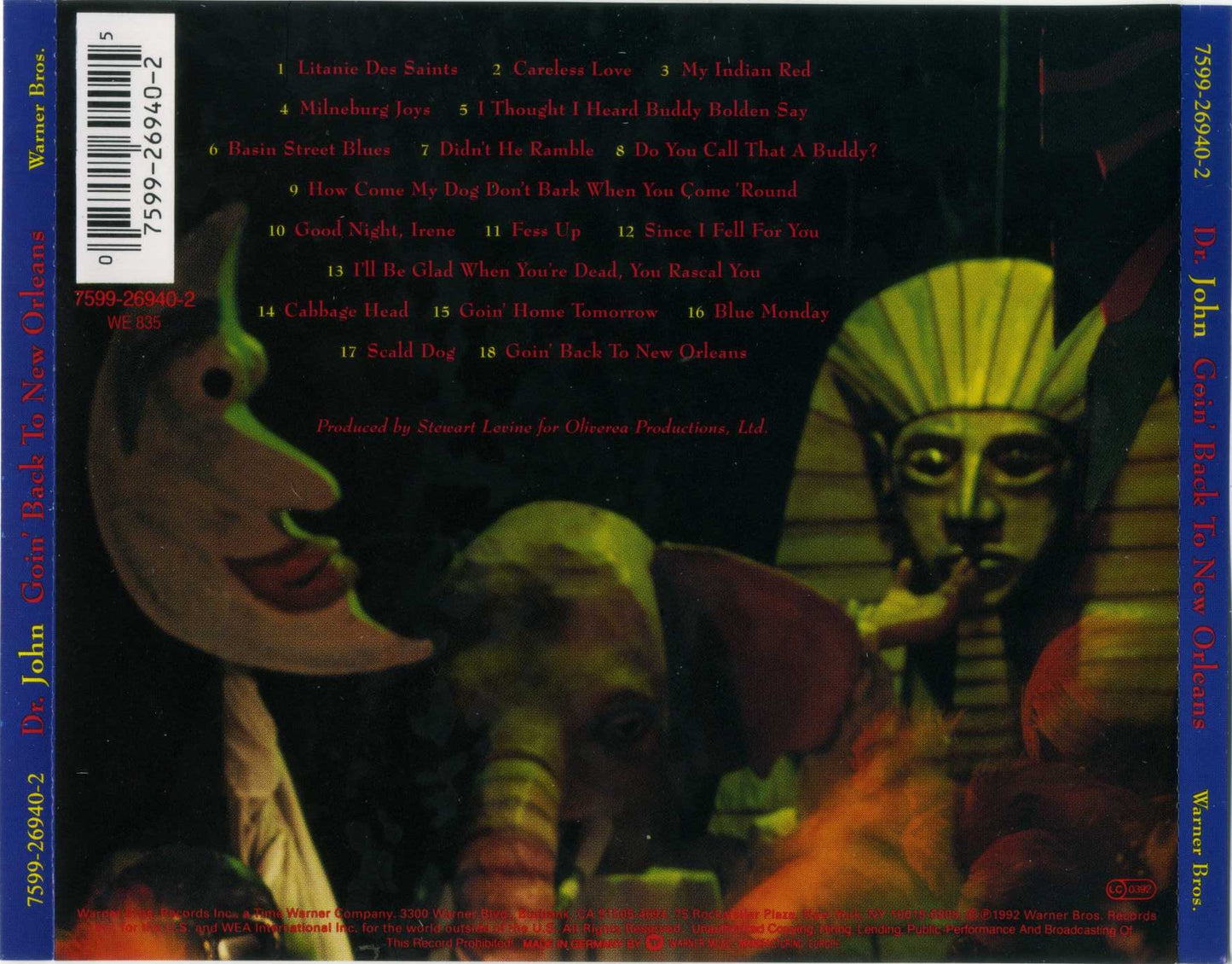 Goin' Back to New Orleans — Dr. John back cover