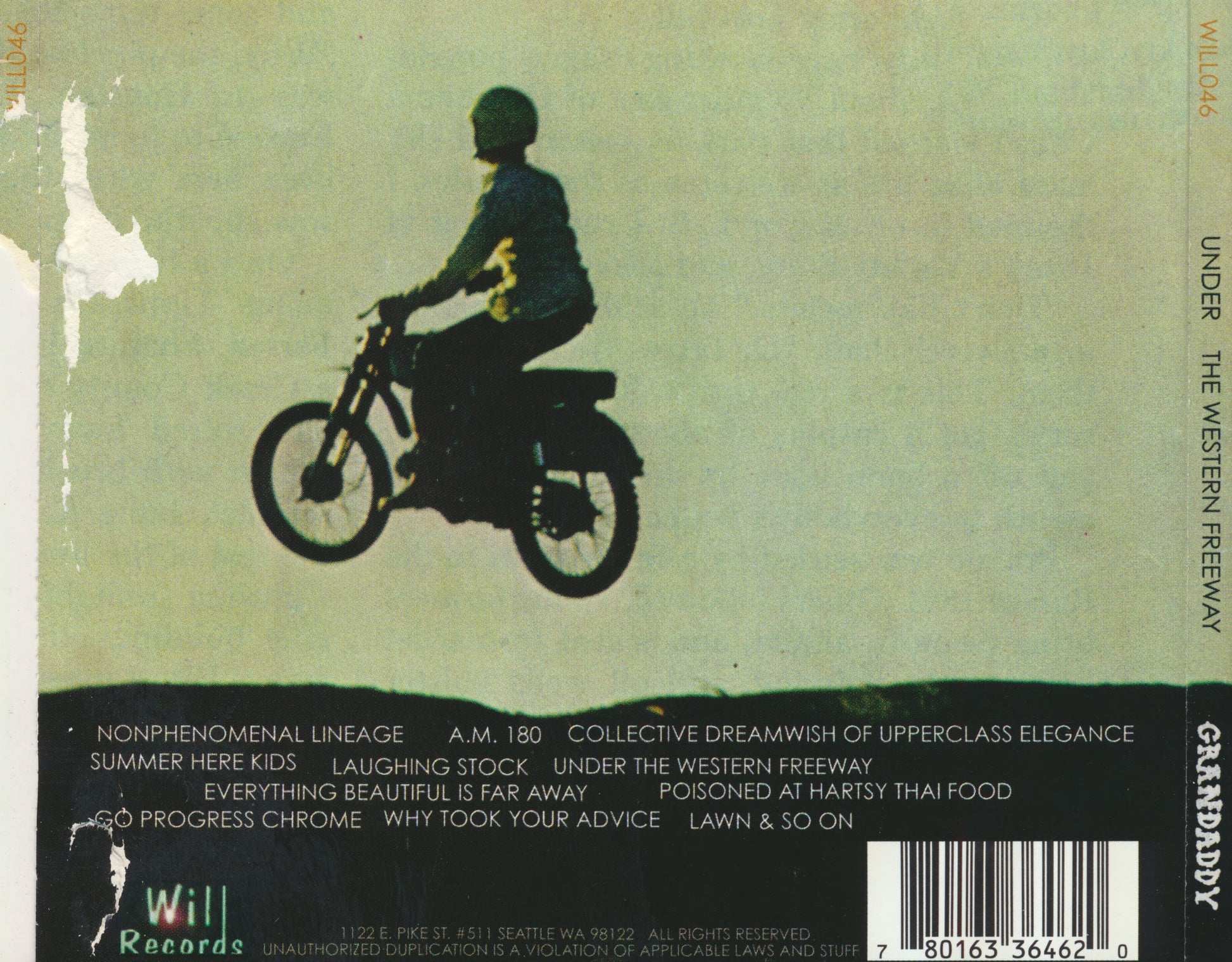 Under the Western Freeway — Grandaddy back cover