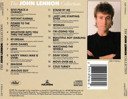 The John Lennon Collection — John Lennon back cover