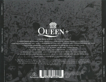 Greatest Hits III — Elton John/Queen back cover