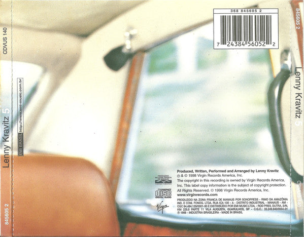 5 — Lenny Kravitz back cover