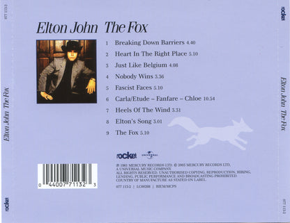 The Fox — Elton John back cover