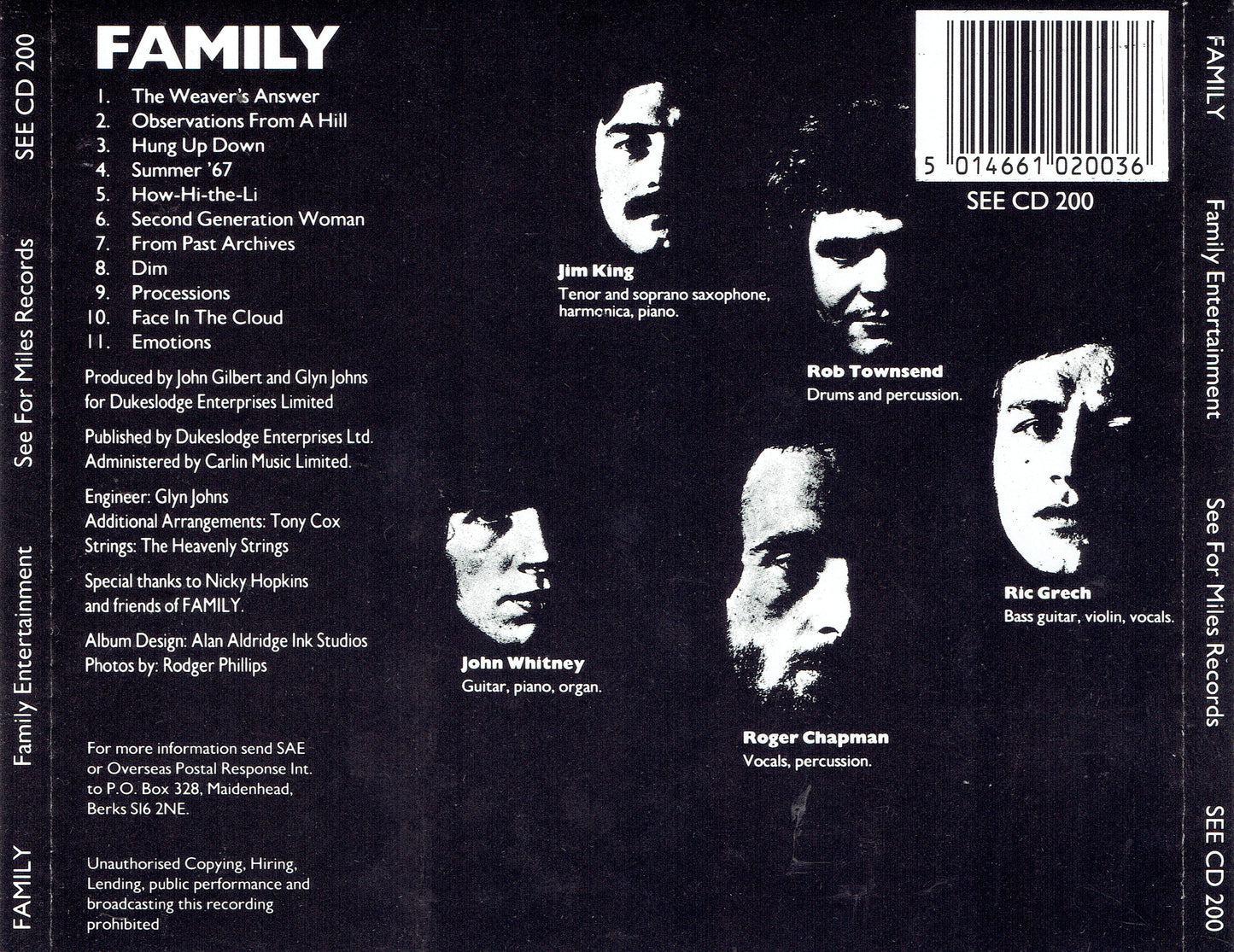 Family Entertainment — Family back cover