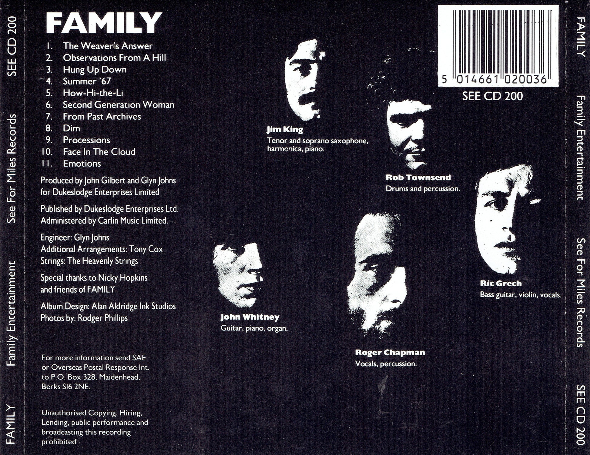 Family Entertainment — Family back cover