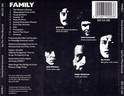 Family Entertainment — Family back cover