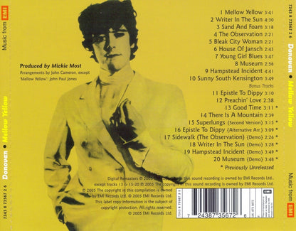 Mellow Yellow [Bonus Tracks] — Donovan back cover
