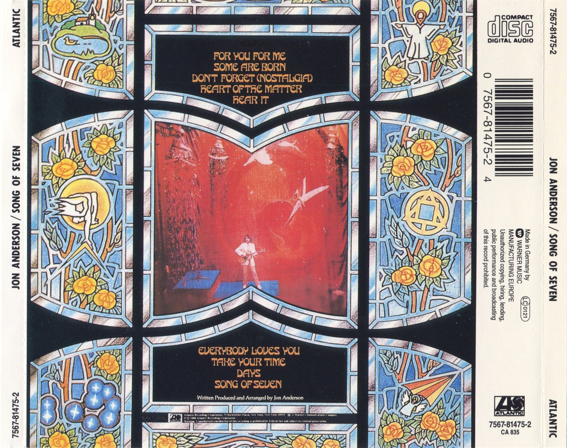 Song of Seven — Jon Anderson back cover