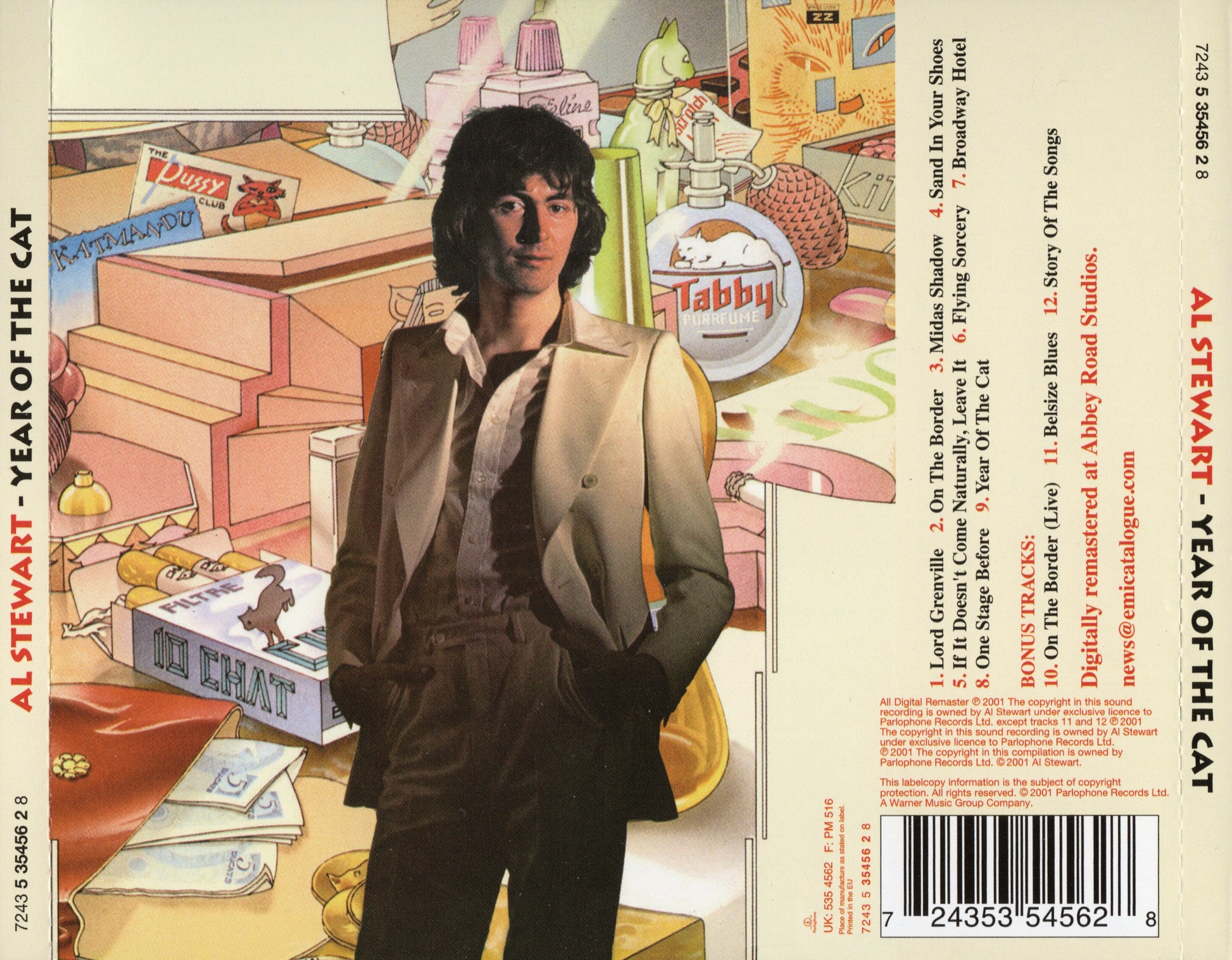 Year of the Cat — Al Stewart back cover