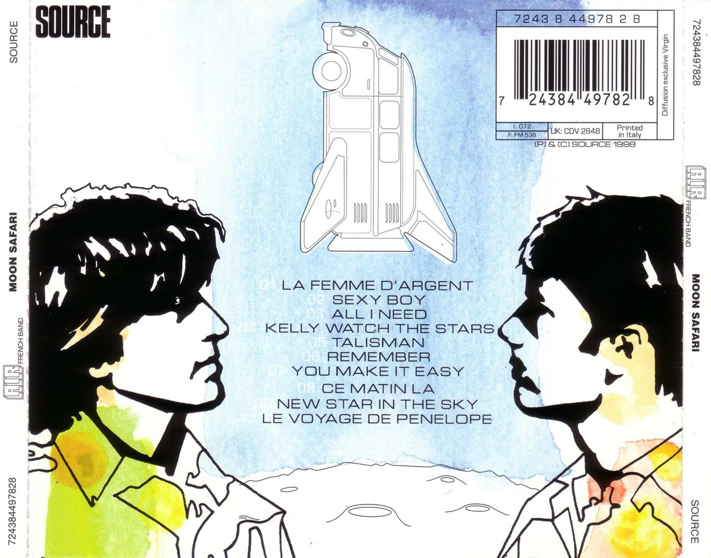 Moon Safari — Air back cover