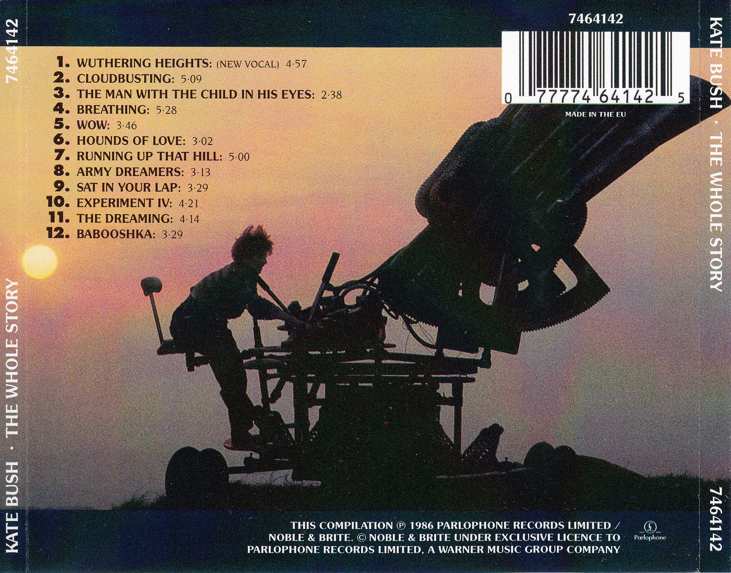 The Whole Story — Kate Bush back cover