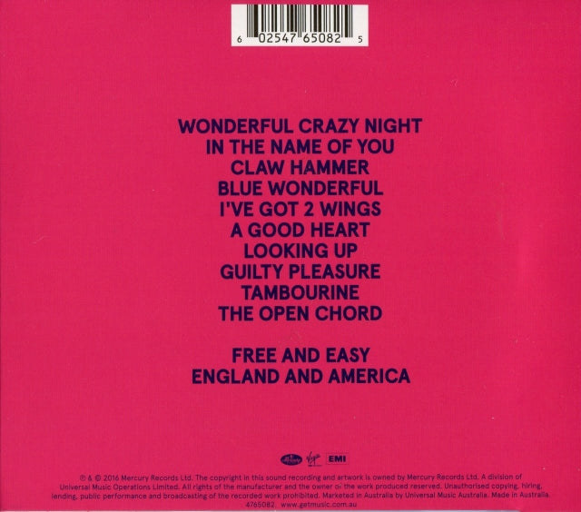 Wonderful Crazy Night — Elton John back cover