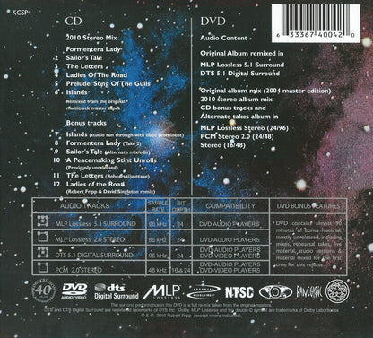 Islands — King Crimson back cover