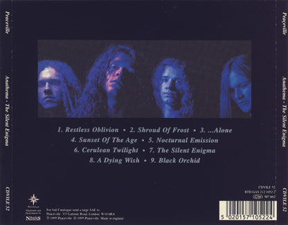 The Silent Enigma — Anathema back cover