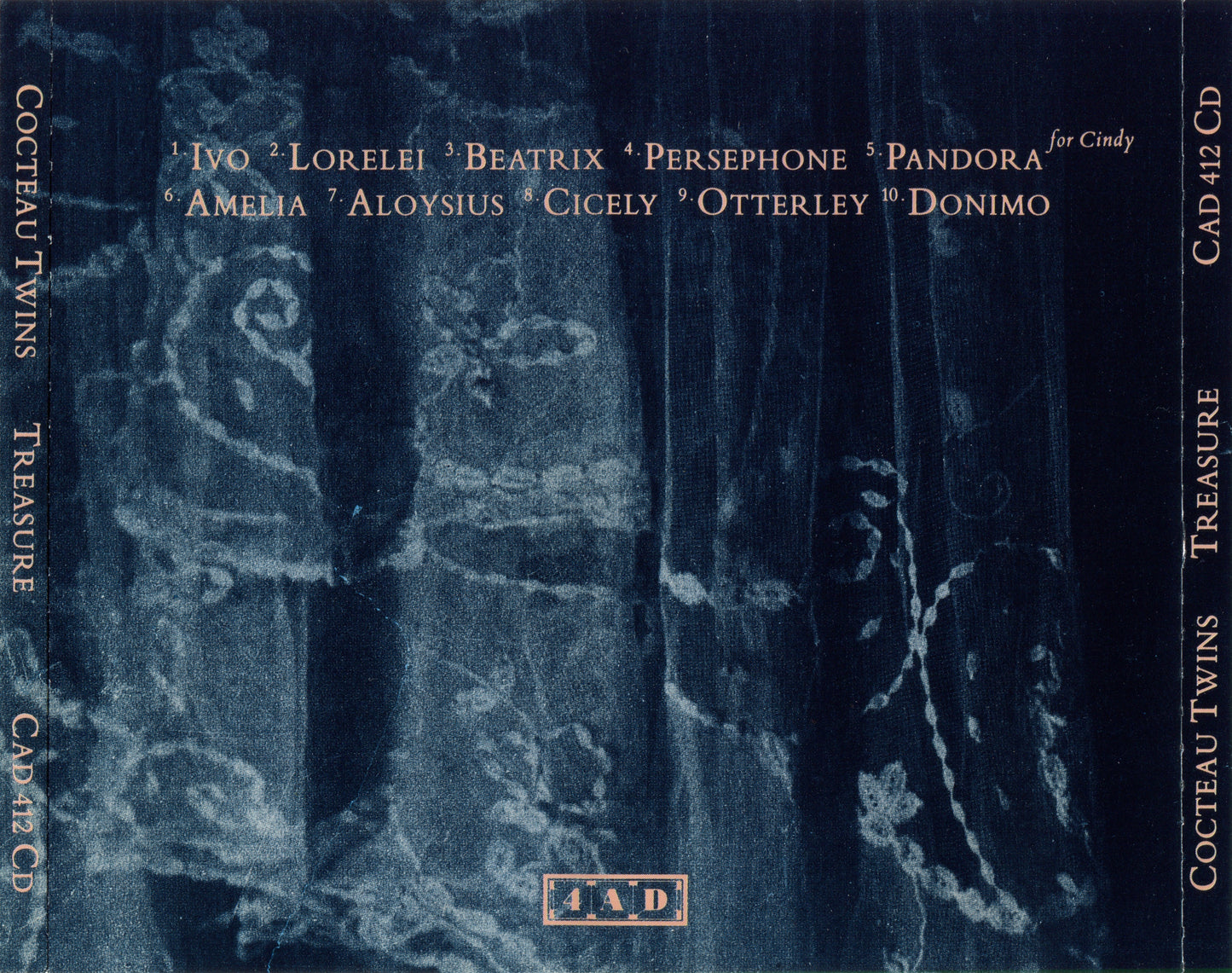 Treasure — Cocteau Twins back cover