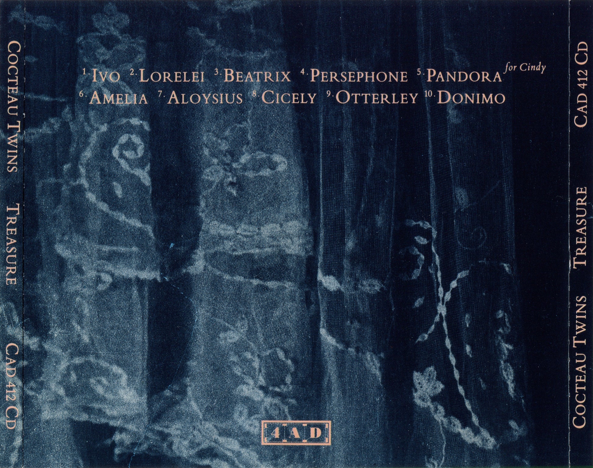 Treasure — Cocteau Twins back cover