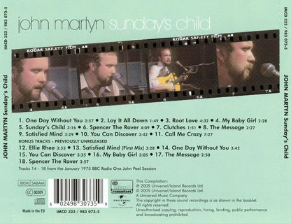 Sunday's Child — John Martyn back cover