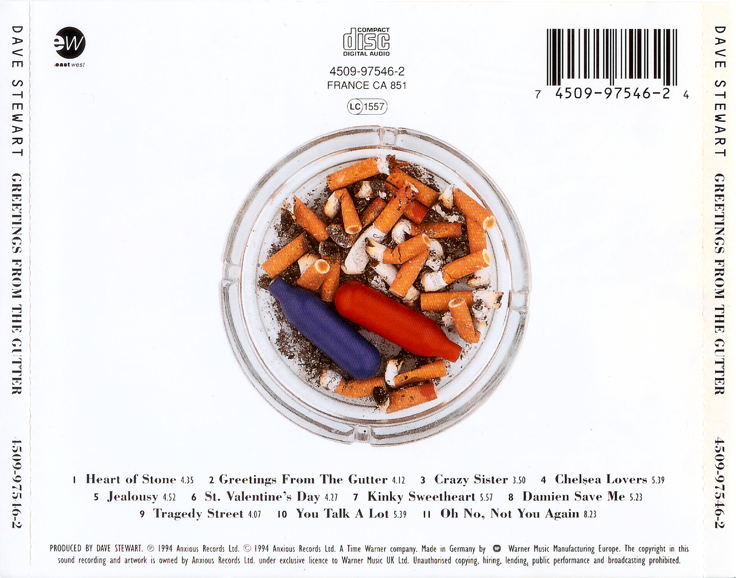 Greetings From The Gutter — Dave Stewart back cover