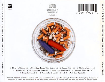 Greetings From The Gutter — Dave Stewart back cover