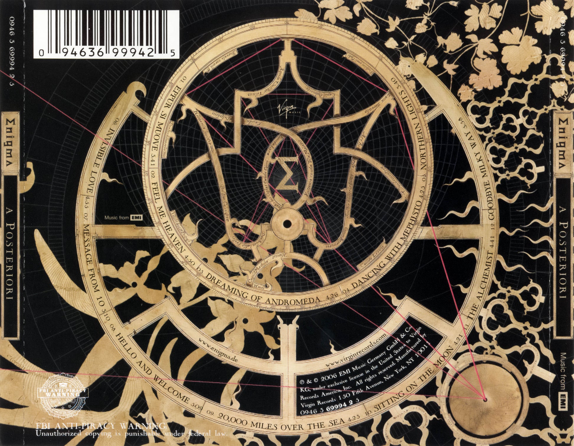 A Posteriori — Enigma back cover