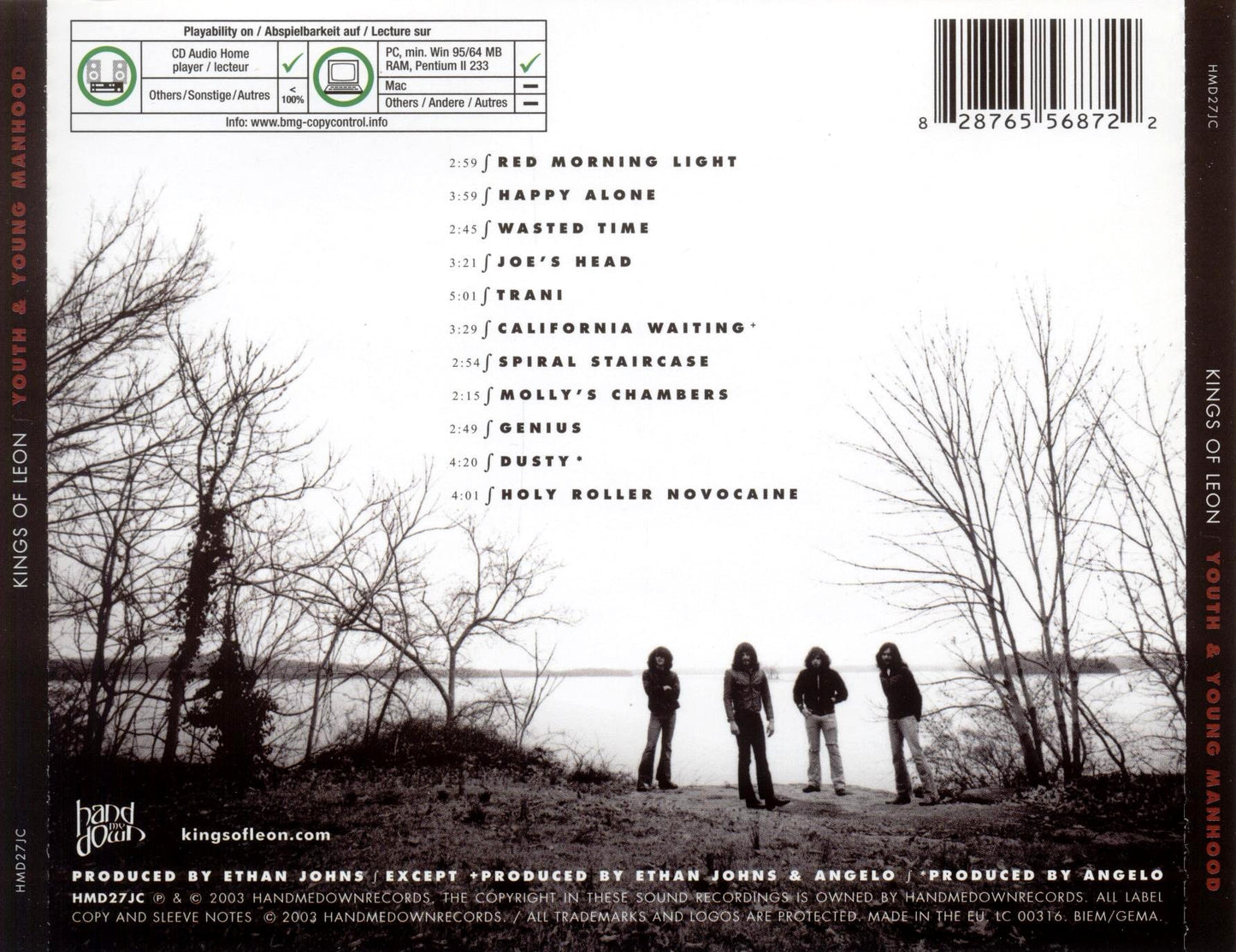 Youth & Young Manhood — Kings Of Leon back cover