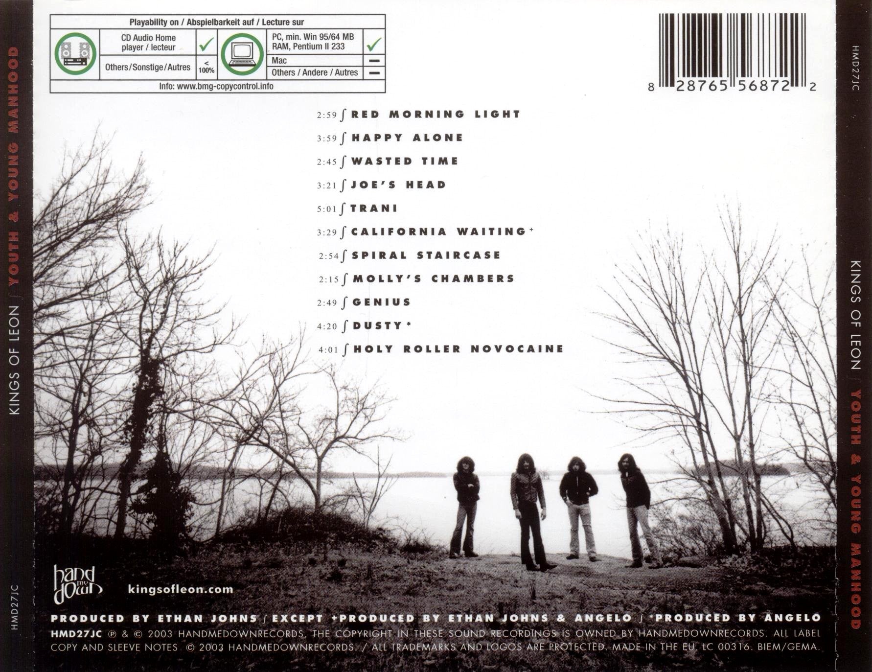 Youth & Young Manhood — Kings Of Leon back cover